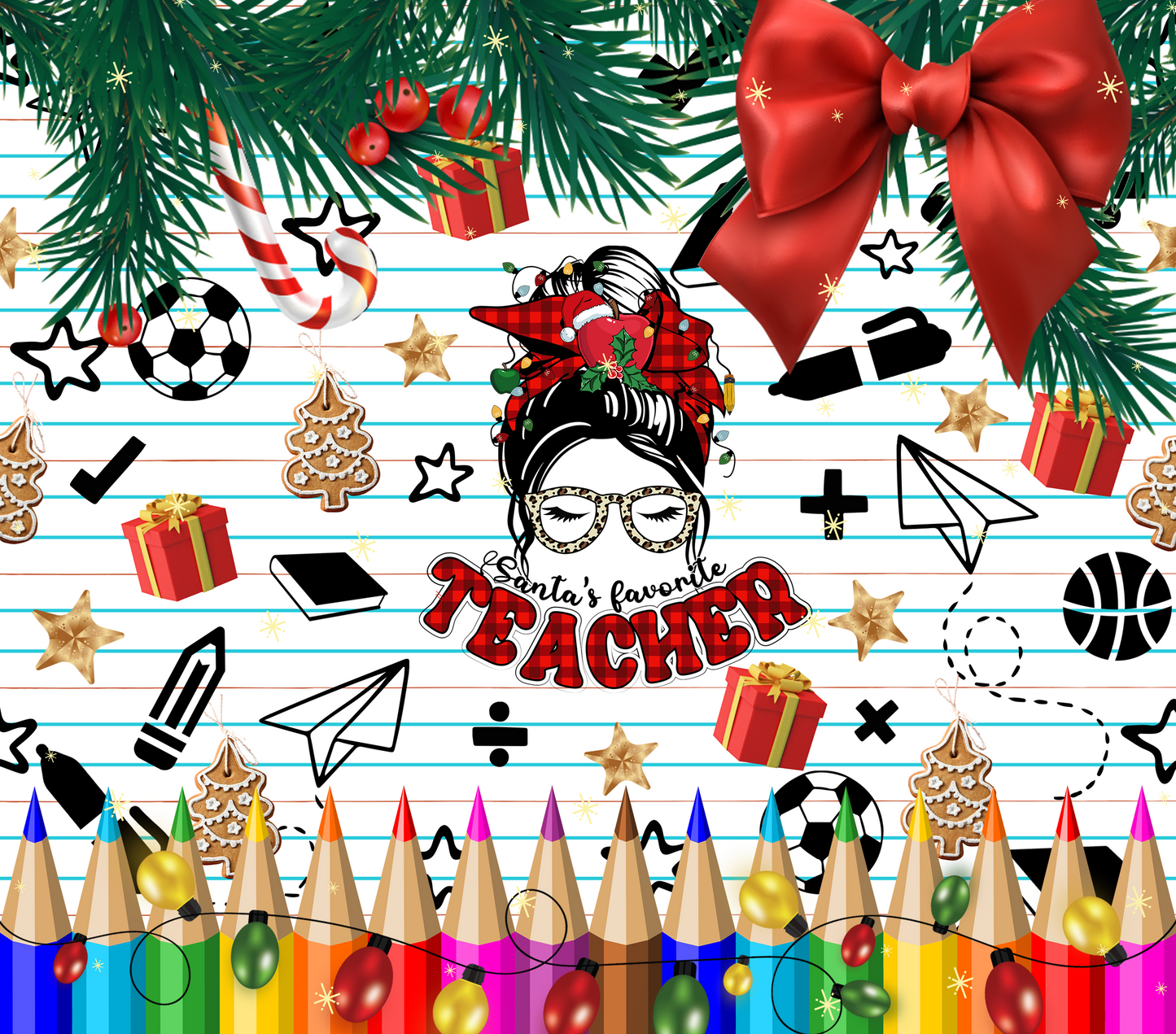 Santa's favorite teacher 2 Tumbler