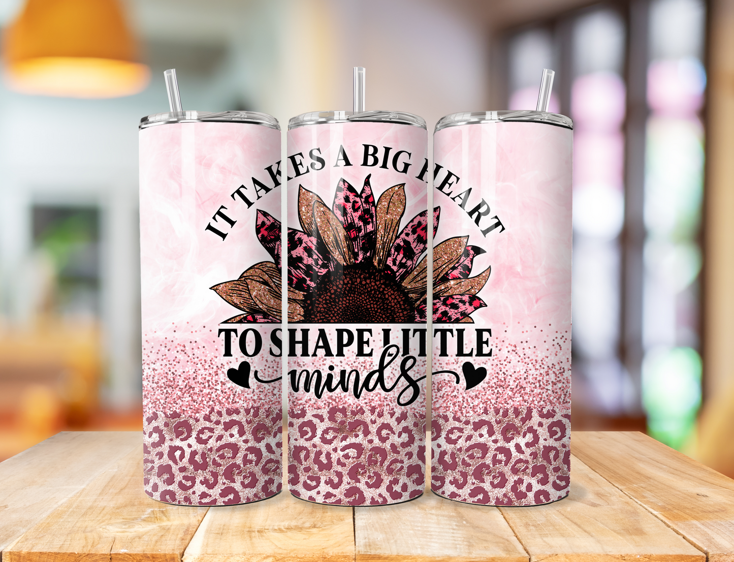 Pink sunflower Tumbler