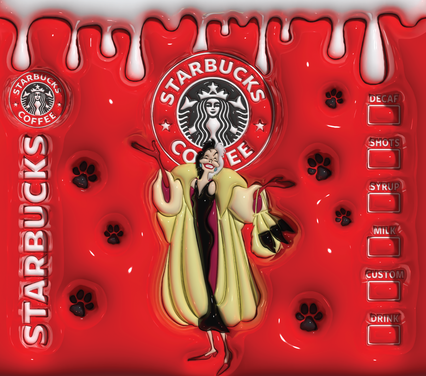 Cruella Starbucks theme