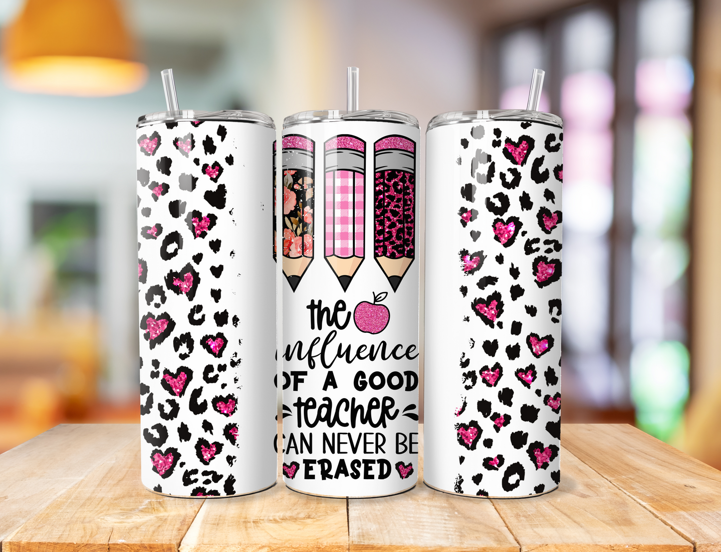 Pink teacher influence Tumbler