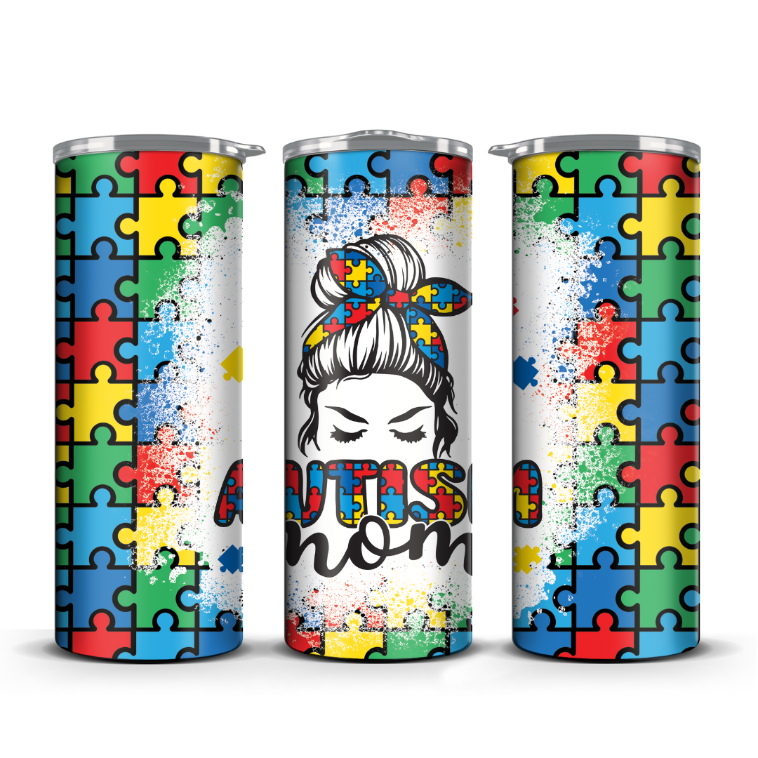 Autism mom 3 Tumbler