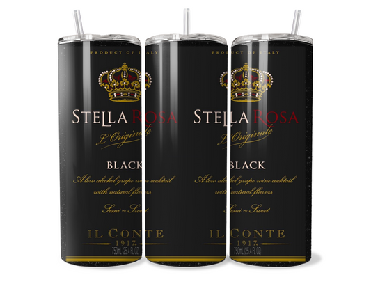 Sella Rosa Black Tumbler