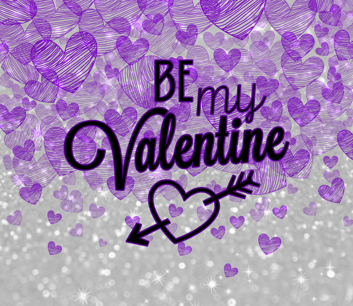 Be my Valentine purple