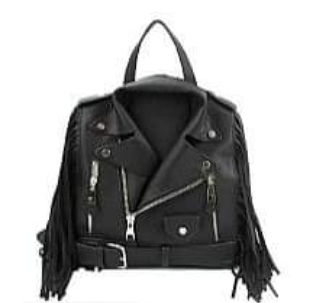 Leather jacket backpack